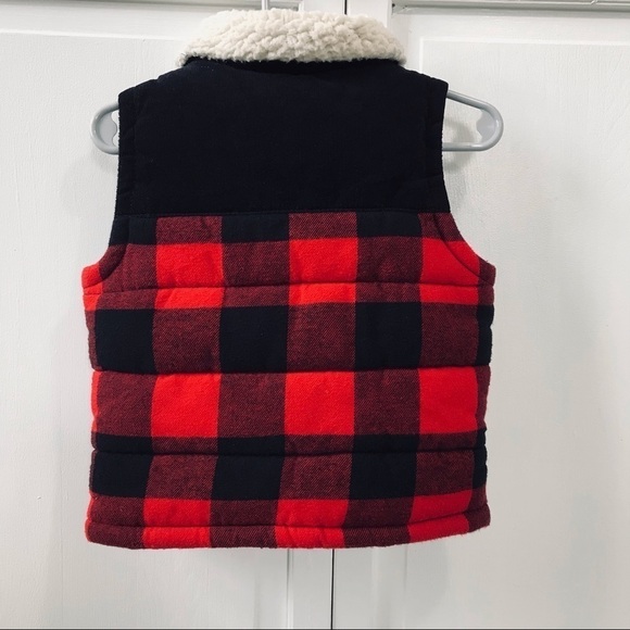 OLD NAVY Sherpa-Collar Flannel Vest Size 18-24M PRICE IS FIRM - Picture 4 of 6